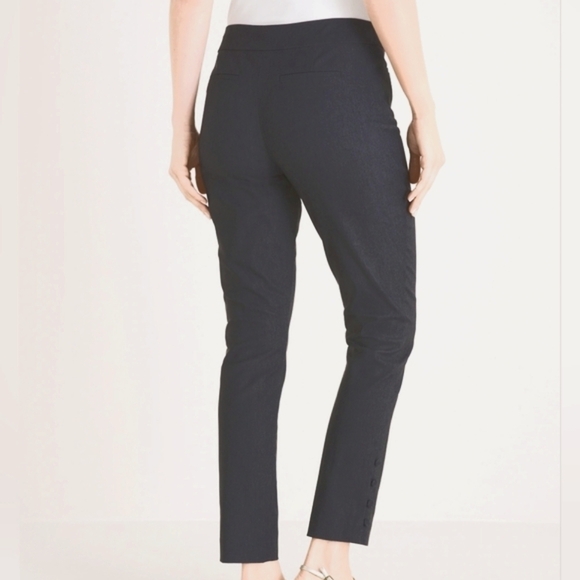 NEW! CHICO'S So Slimming Bridgitte Button Hem Ankle Pull On Pants. - Picture 4 of 12
